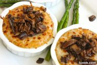 Golden Fontina Polenta, Crowned with Earthy Porcini