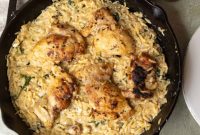 One-Pan Lemon Chicken Orzo Skillet