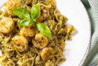 Silken Pesto Shrimp Delight