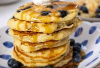 Pillowy Lemon Ricotta Blueberry Pancakes