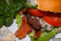 Artisan Gorgonzola, Smoky Bacon and Basil Burgers