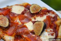 Grilled Pizza with Fig, Prosciutto and Marinated Mozzarella