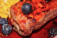 Seared Pork Medallions with a Fiery Pomegranate Blueberry Glaze