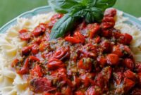 Cherry Tomato Basil Pesto Farfalle
