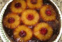 Golden Caramel Pineapple Crown Cake