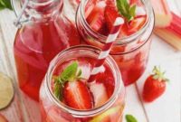 Strawberry Rhubarb Summer Mojito