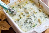 Creamy No-Mayo Spinach Artichoke Dip