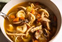 Comforting Chicken Tortellini Soup