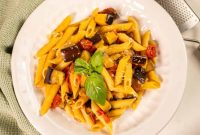 Rustic Eggplant Tomato Pasta