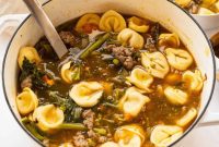 Hearty Broccoli Rabe and Tortellini Soup