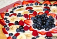 Stars and Stripes Sugar Cookie Fruit Pizza
