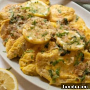 Gourmet Chicken Francese 14 Restaurant style chicken francese, garnished with fresh herbs and lemon.