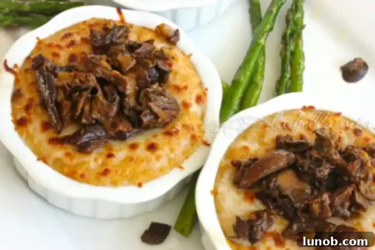 Fontina Polenta with Sauteed Porcini Mushrooms