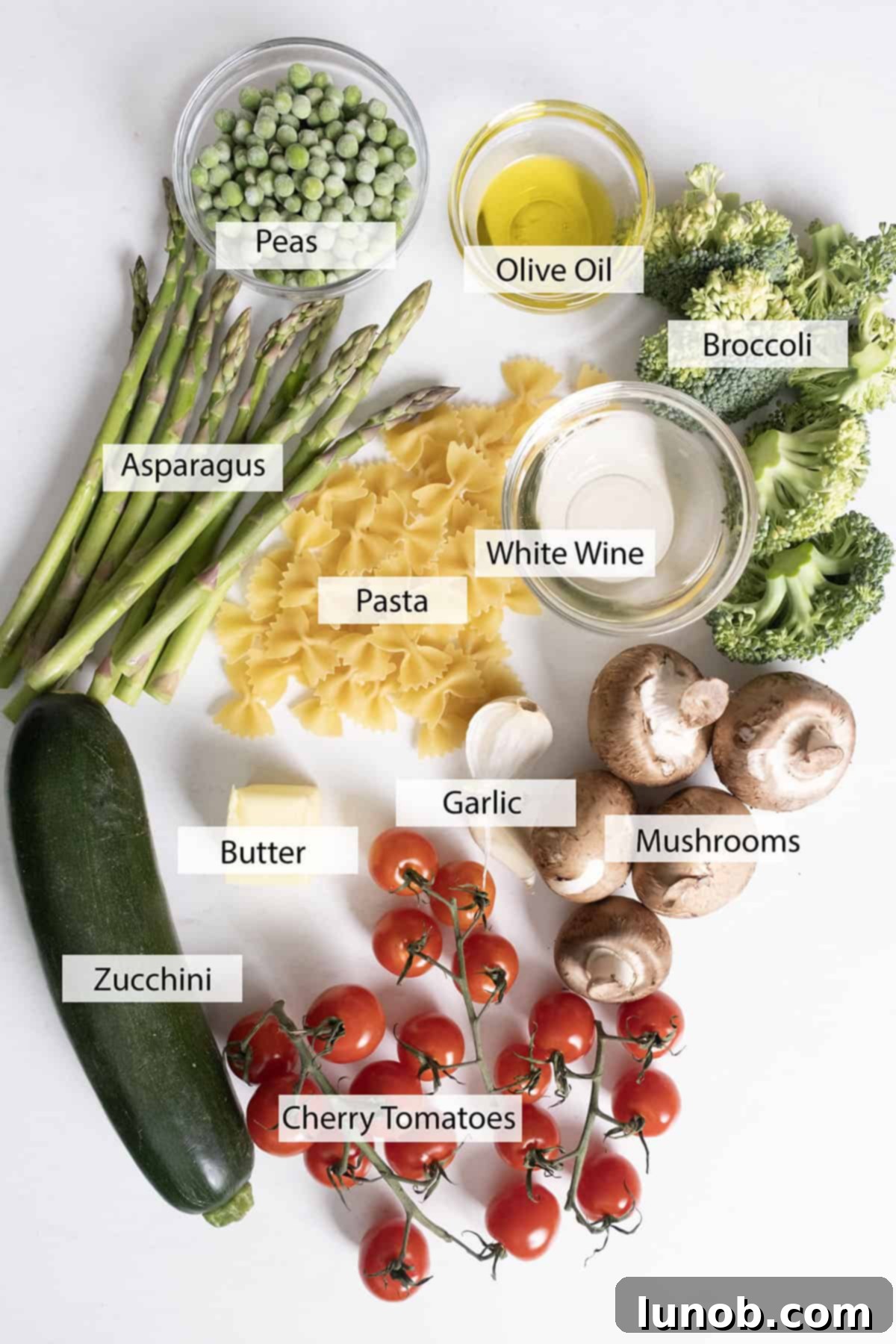 Ingredients for the recipe laid out on a wooden surface.