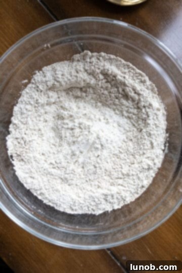 dry ingredients combined for carrot cake blondies