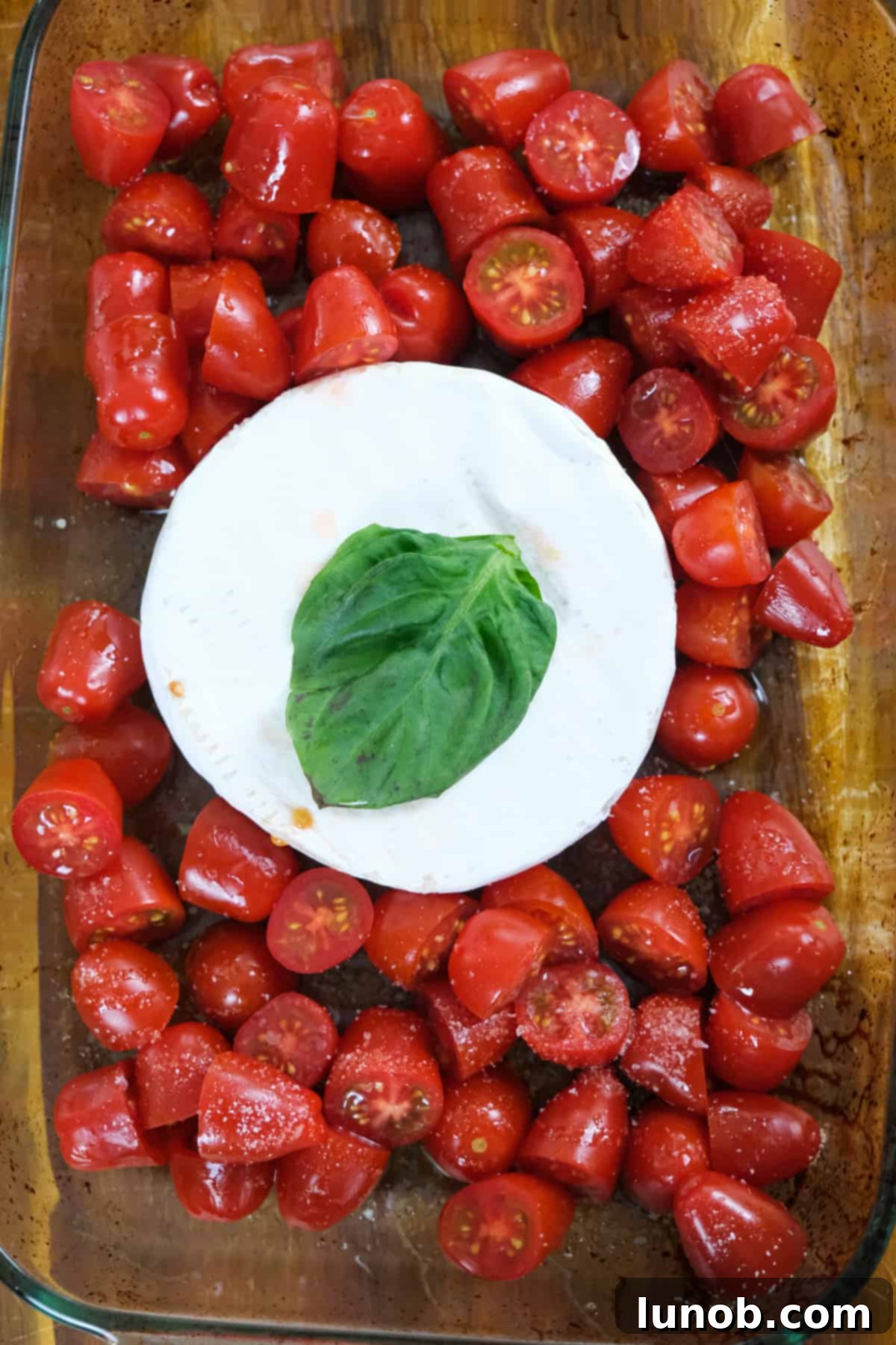 brie round wit cherry tomatoes