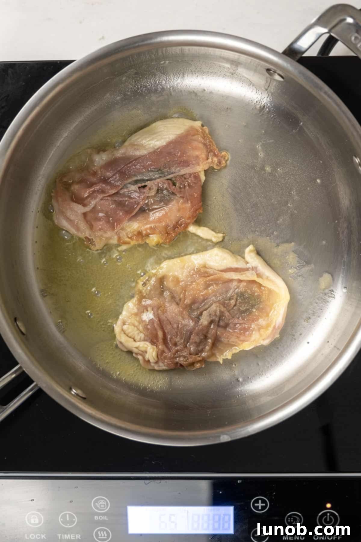prosciutto lightly seared