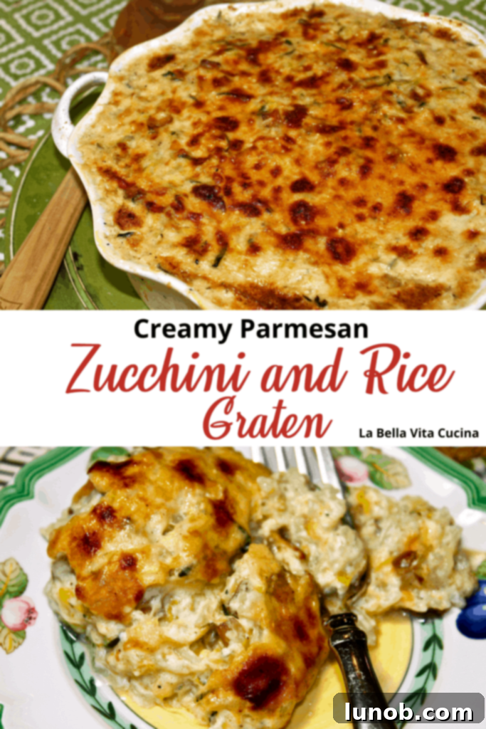 Creamy Parmesan Zucchini & Rice Graten