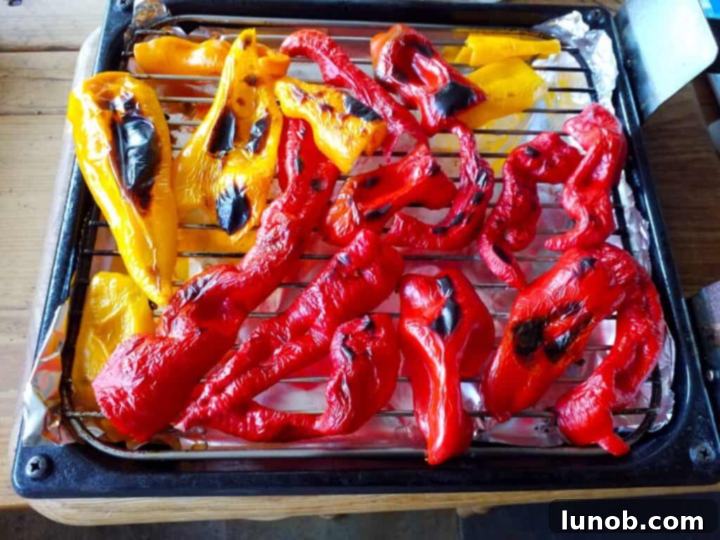 Perfectly Roasted Red Peppers: Freeze for Future Flavor 11 Kaye's successfully roasted red peppers, beautifully charred and peeled