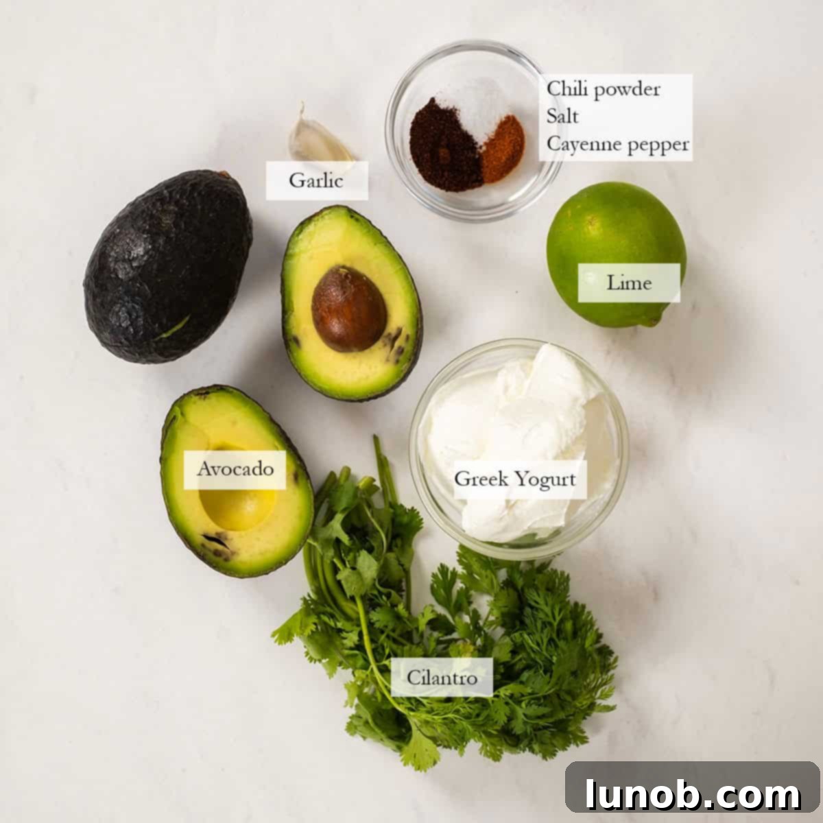 Fresh Avocado Lime Crema 4 Ingredients listed for the recipe.