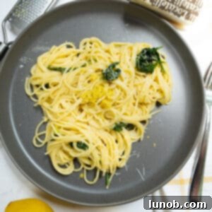 lemon pasta with spinach