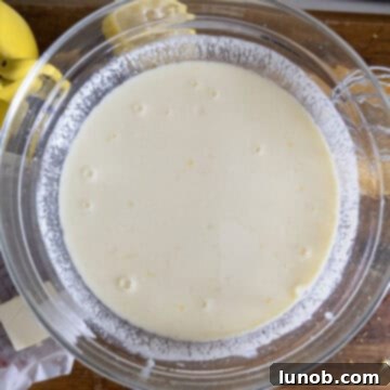 Wet ingredients combined.