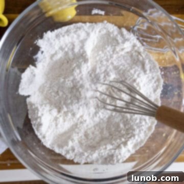 Dry ingredients combined.