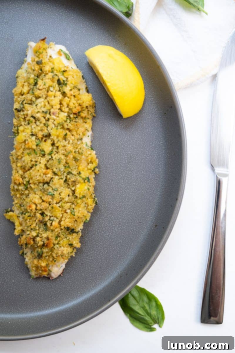 Fresh lemon and pistachios, key ingredients for crusted fish