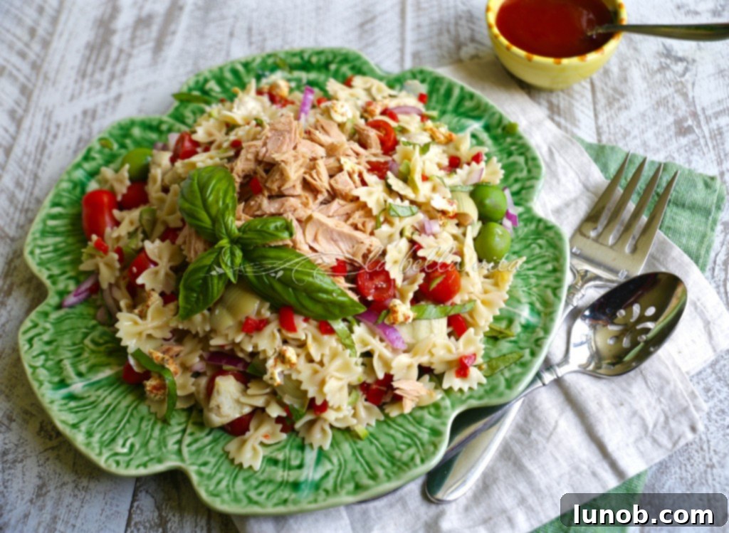 Al Fresco Tuna and Artichoke Pasta Salad 5 Tuna and Artichoke Pasta Salad -- Pasta Fredda, Dining Al Fresco