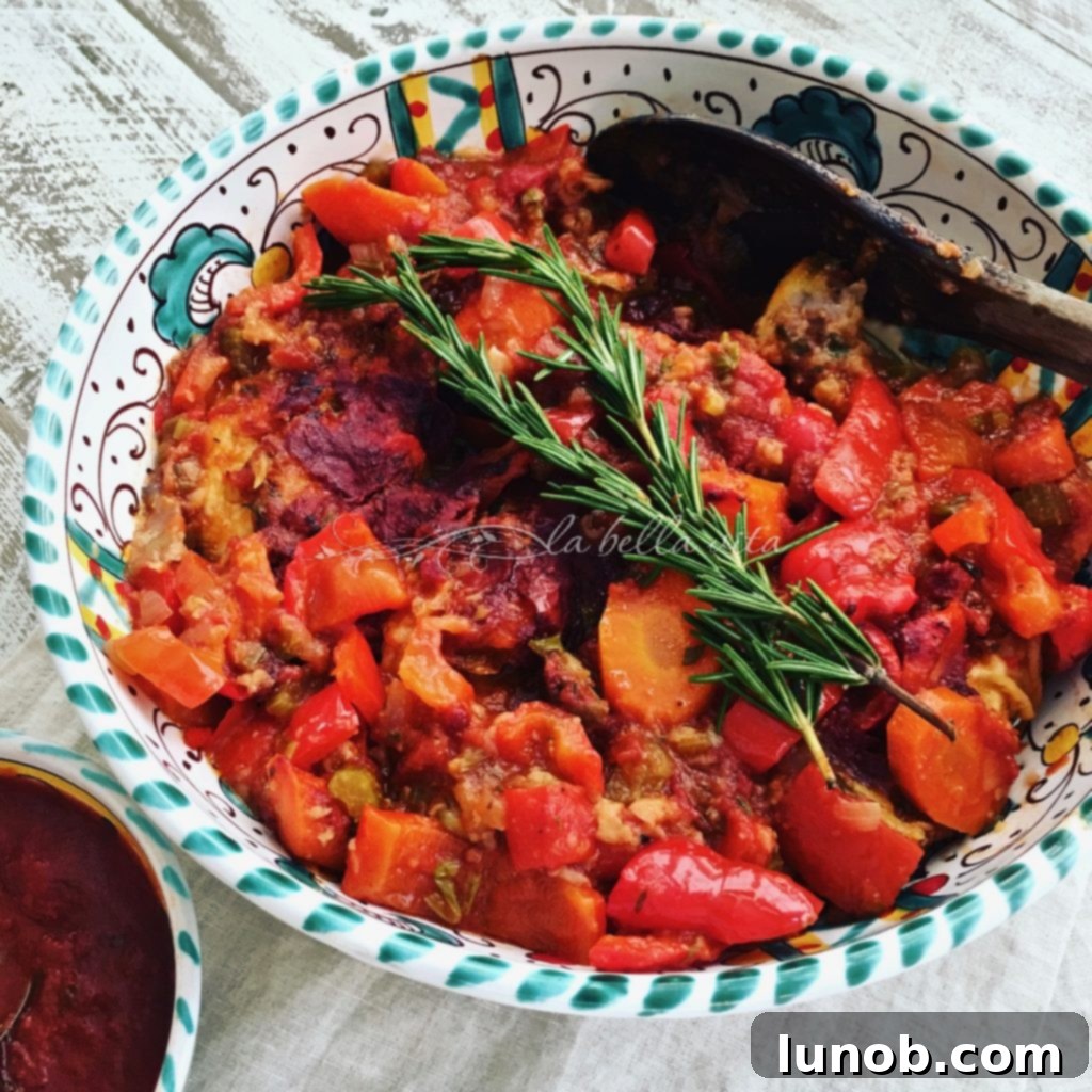 Chicken Cacciatore Pollo alla Cacciatore with vibrant vegetables