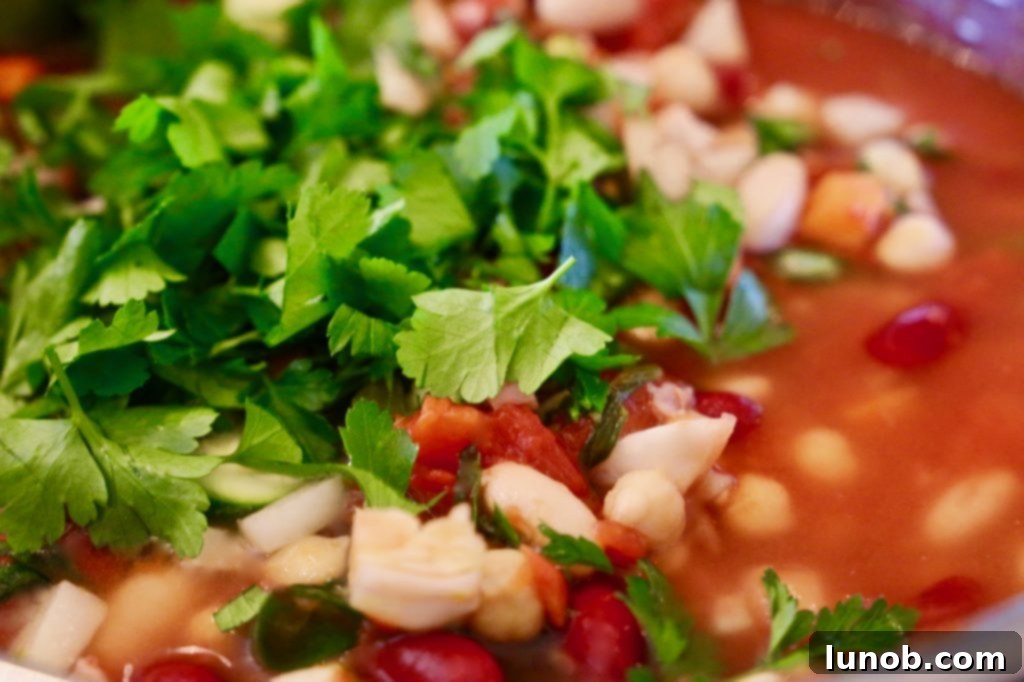 Authentic Italian Minestrone: The Definitive Classic Recipe 16 Adding a trio of hearty beans: cannellini, garbanzo, and kidney beans, to the Minestrone.