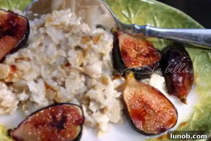 Pin this delicious Brown Sugar Roasted Fig Oatmeal recipe for later