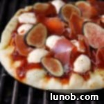 Grilled Prosciutto, Fig and Marinated Mozzarella Pizza recipe image