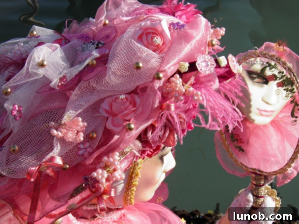 Beautifully crafted Venetian Carnevale costume and mask