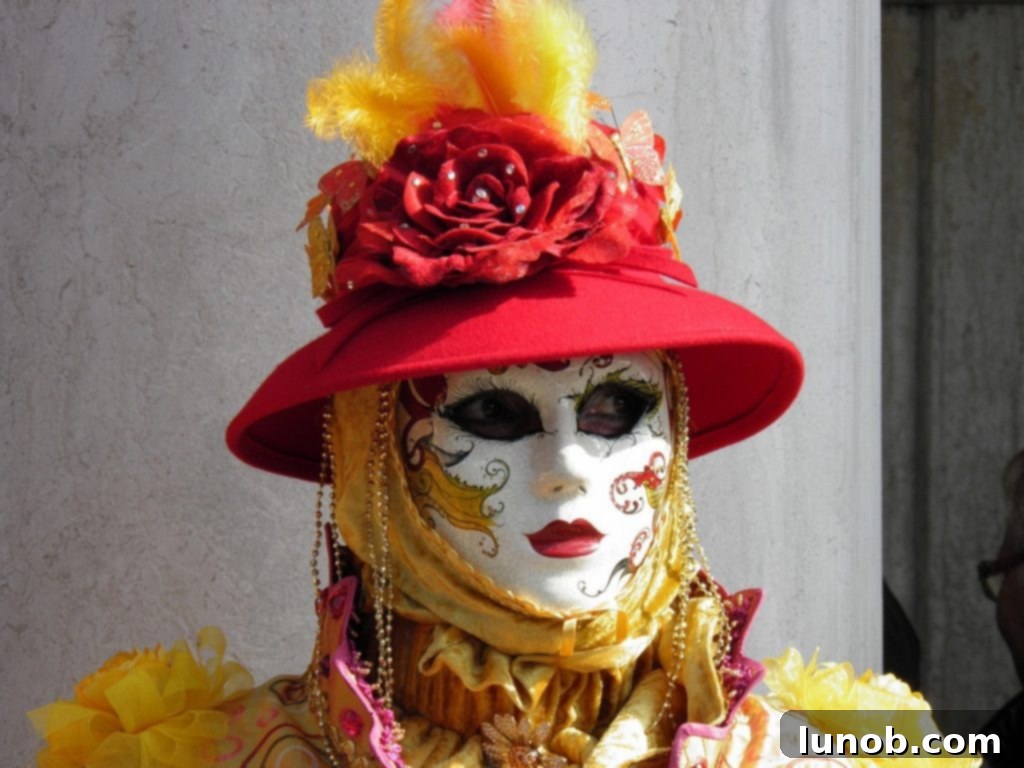Intricate Venetian mask details