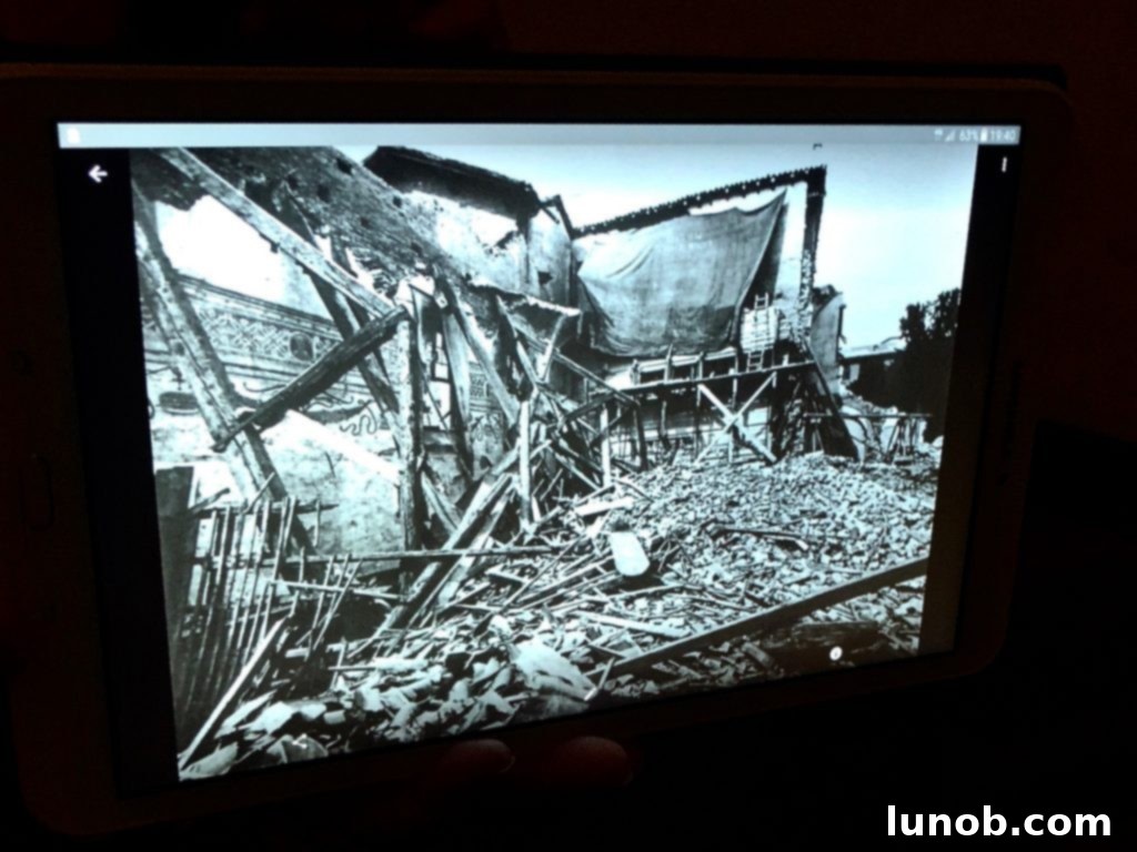 Photo of the remains of Santa Maria delle Grazie after WWII bombing