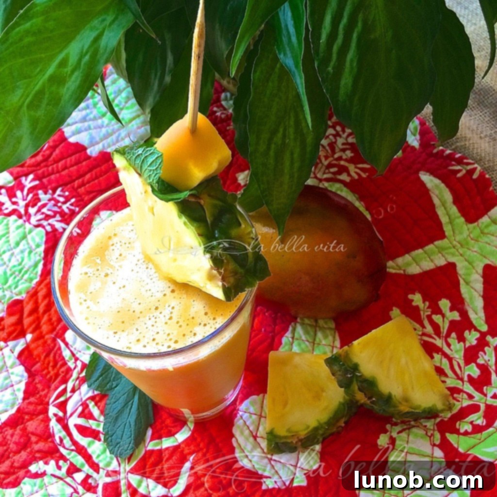 Boost your health with this Anti-Inflammatory Pineapple, Mango, and Ginger Smoothie.