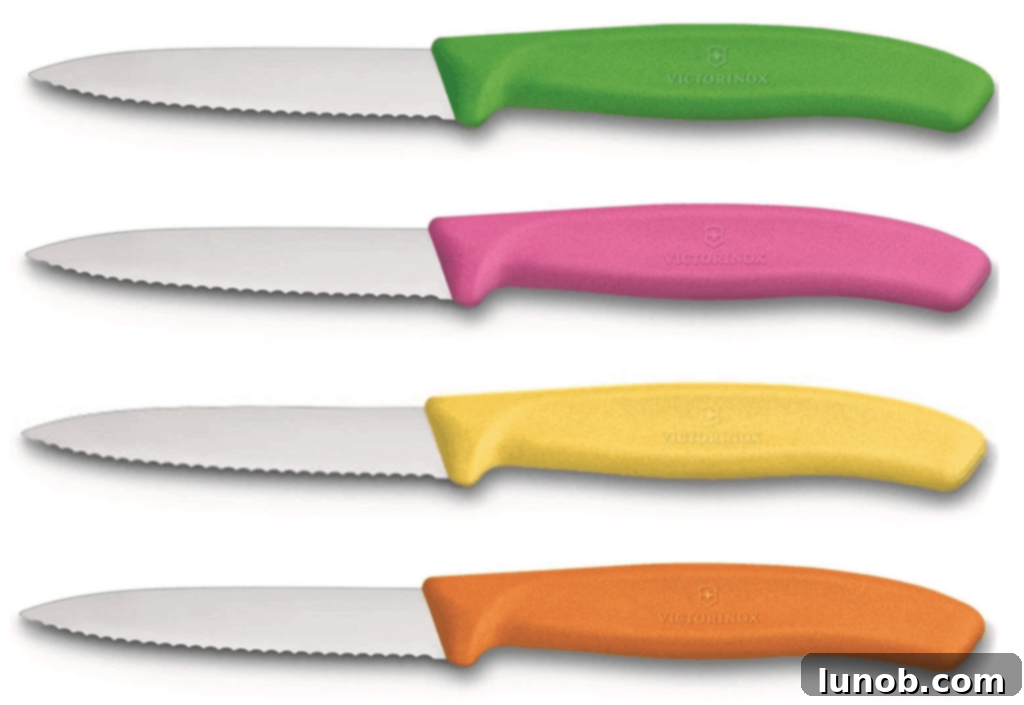 Serrated Edge Paring Knives for precision