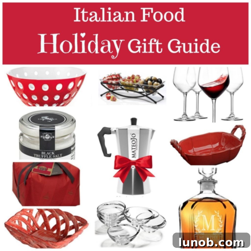 Celebrate Italian Flavors: Holiday Gifts for the Foodie 2 Italian Food Holiday Gift Guide - A selection of gifts for culinary enthusiasts