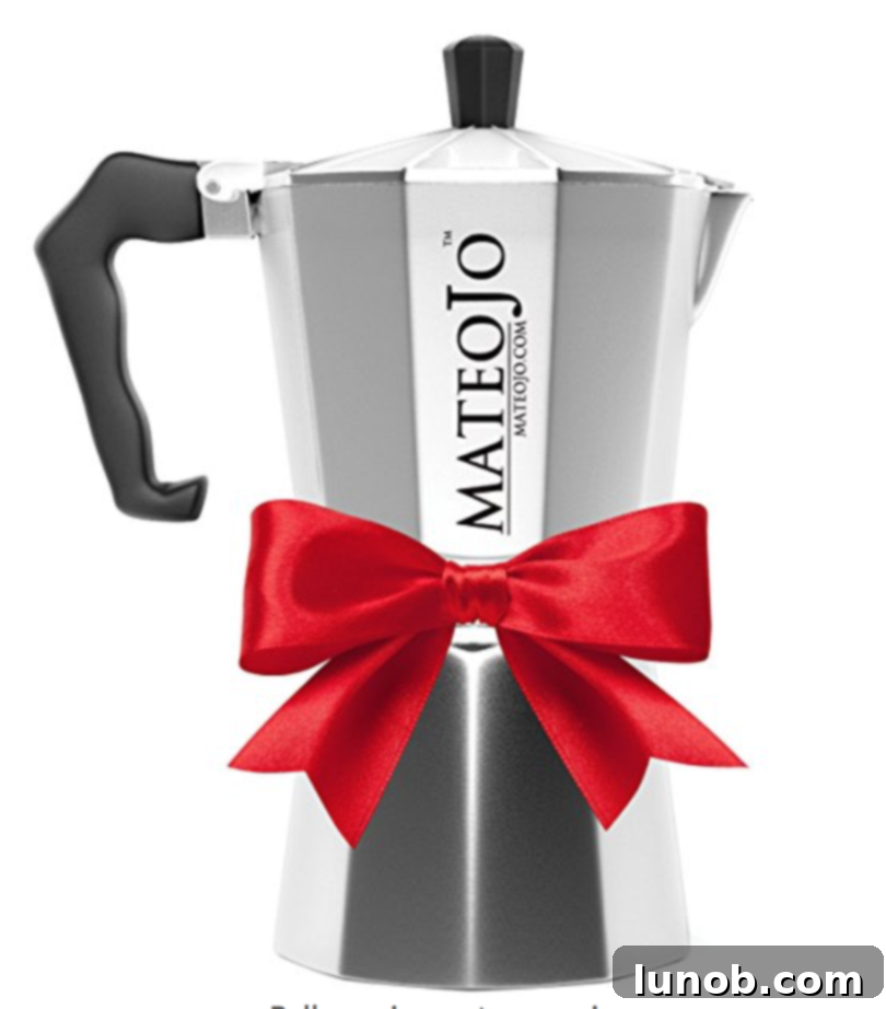 Celebrate Italian Flavors: Holiday Gifts for the Foodie 7 Classic Italian Moka Espresso or Coffee Pot for rich stovetop coffee