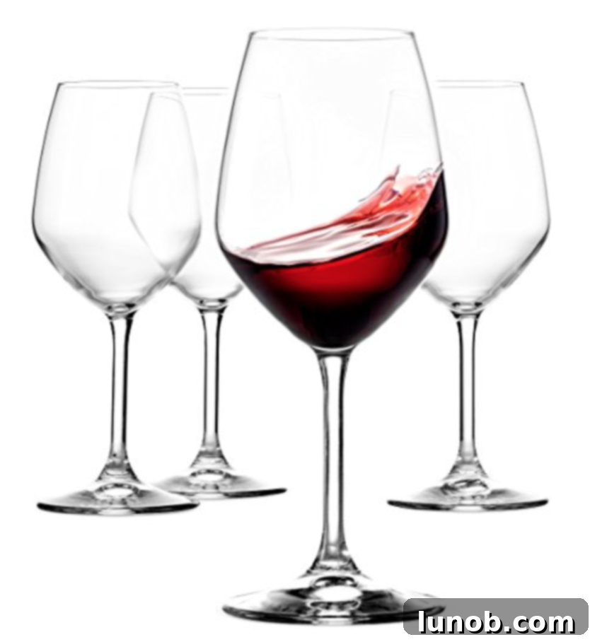 Celebrate Italian Flavors: Holiday Gifts for the Foodie 9 Set of 4 Italian Red Wine Goblets for a complete wine tasting experience