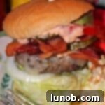 The Big Mama, Big Bang, Big Kahuna Burger on a bun with cheese and toppings