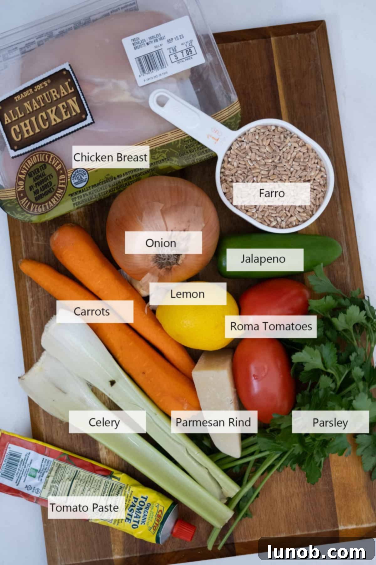 Ingredients for the soup