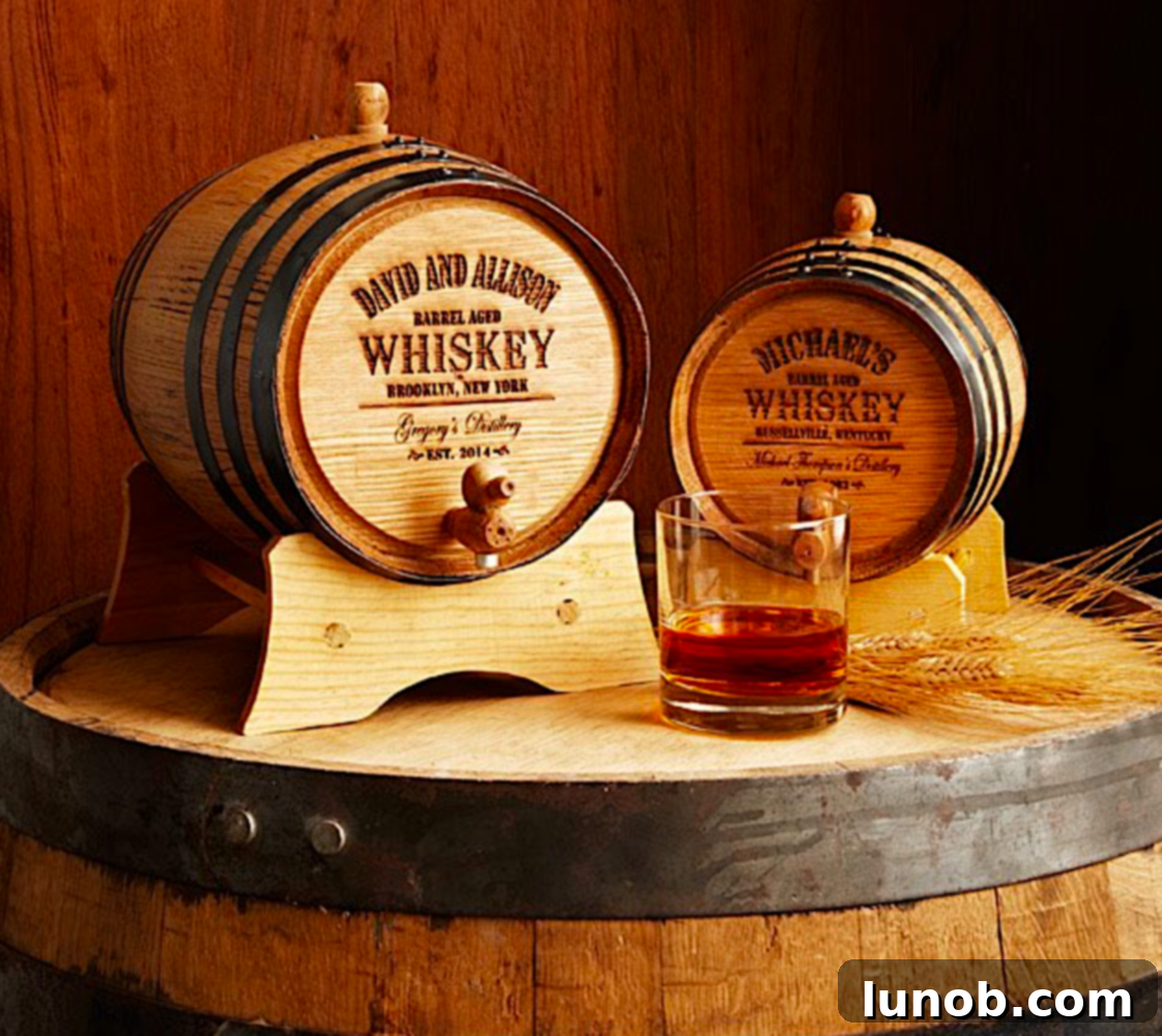 Father's Day Delights: Foodie Gifts for the Culinary Dad 10 Personalized Whiskey Barrels