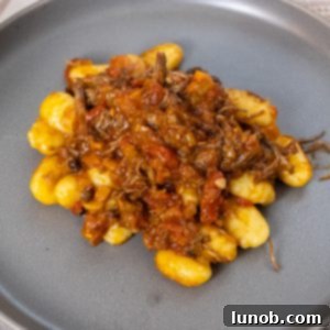 Italian short rib ragu over gnocchi