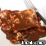 Close-up of a Mississippi Mud Cake slice with luscious chocolate layers.