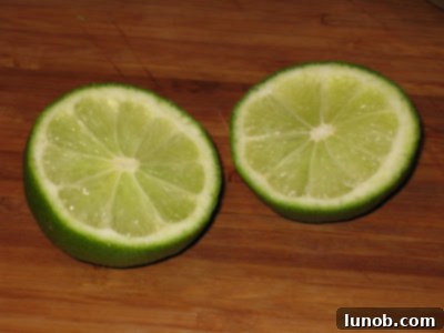 Lime cut in half