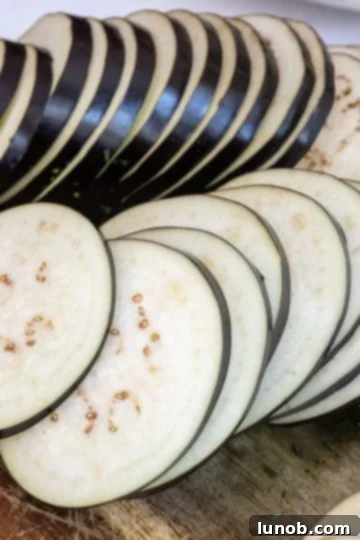 Our Eggplant Parmigiana Superior To Olive Garden 4 Eggplant sliced thinly for frying.