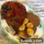 Bavarian Pork Knuckle ready for serving.