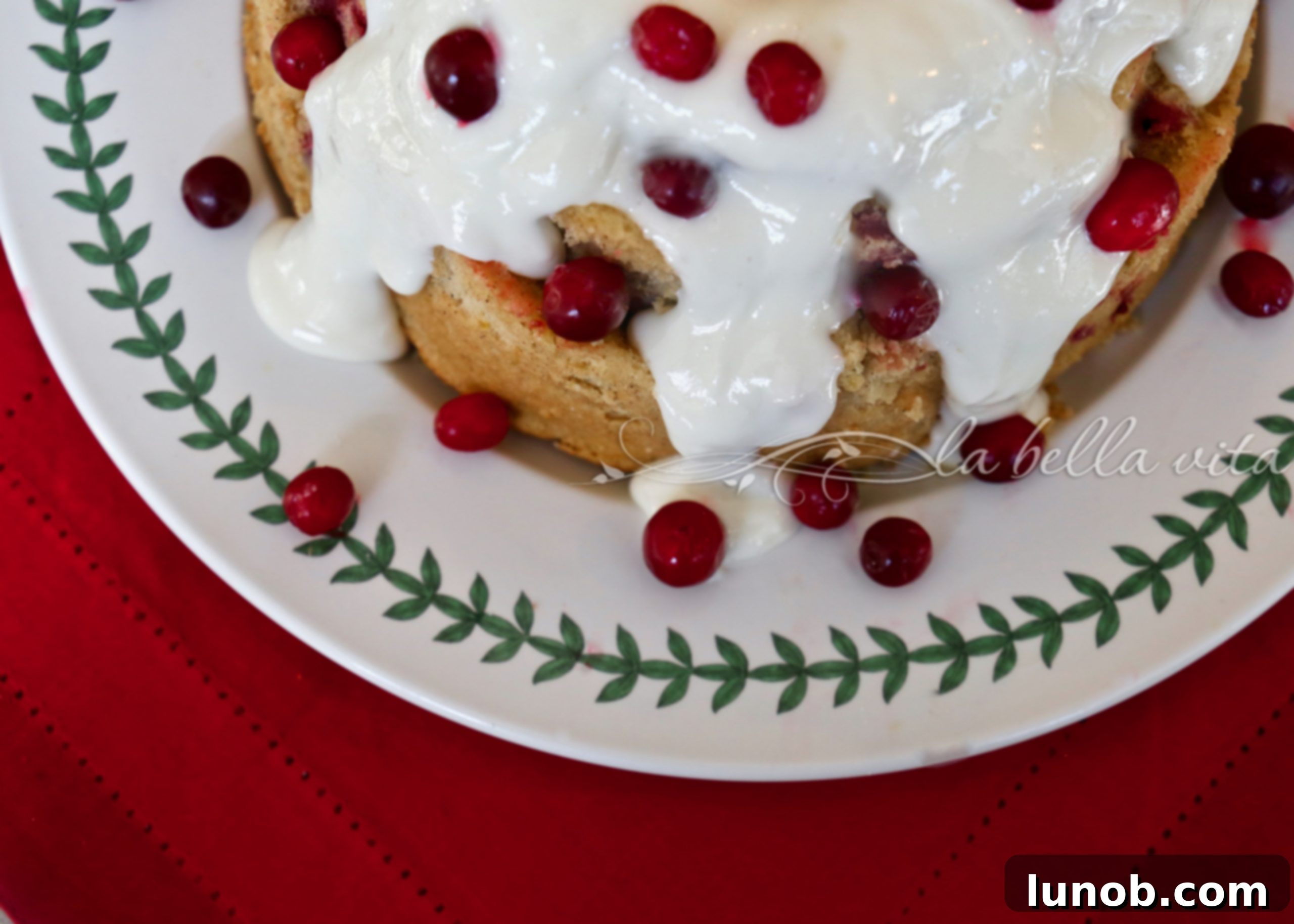 Delicious Italian Cranberry Orange Bundt Cake ready for the holidays